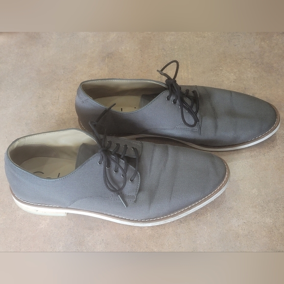 Calvin Klein Grey Canvas Derbys, US M 11 - Picture 2 of 7